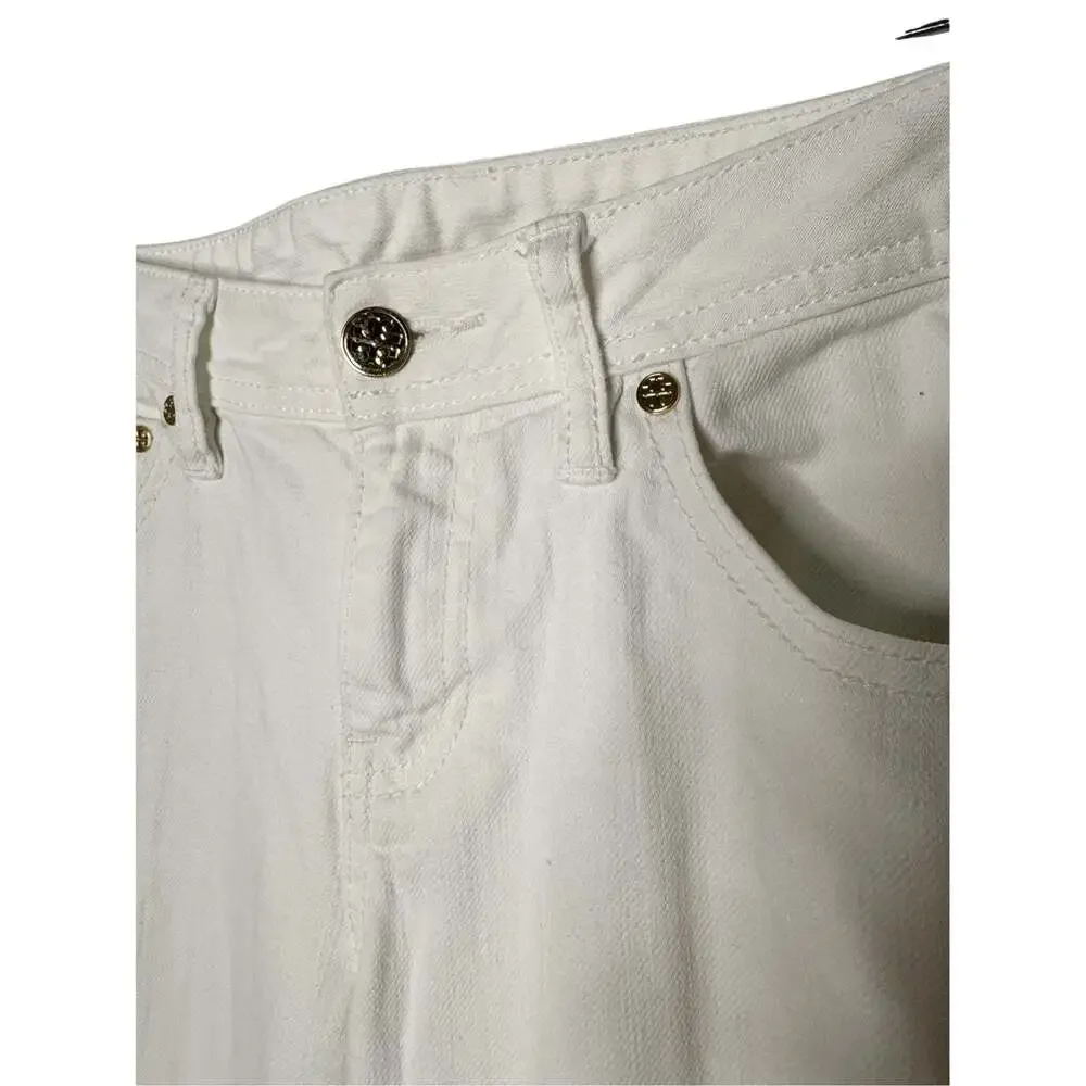 Tory Burch Class Tory Jean White Denim Pants Size 28/6